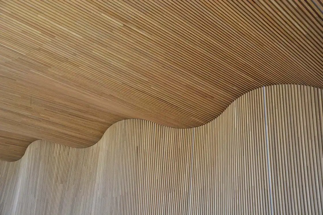 Akustikplanung für Ruheräume im Spa Hochwertiger Spa Ruheraum mit Holz, textilen Elementen und akustisch wirksamen Oberflächen.