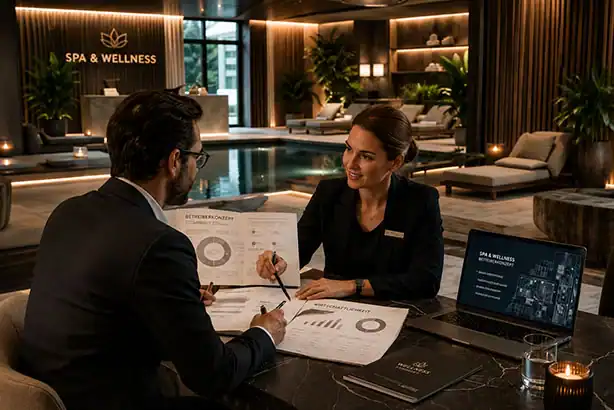 Beratungsgespräch zur Entwicklung eines Betreiberkonzepts für einen Spa